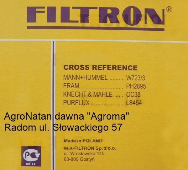 FILTRE HUILES MOTEUR C-360-3P PP-4.9 OP647/