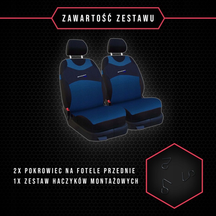 FORRO UNIVERSALES AISLAMIENTO SPORT LINE 1+1 NIEBIESKIE PARA SEAT ALTEA 