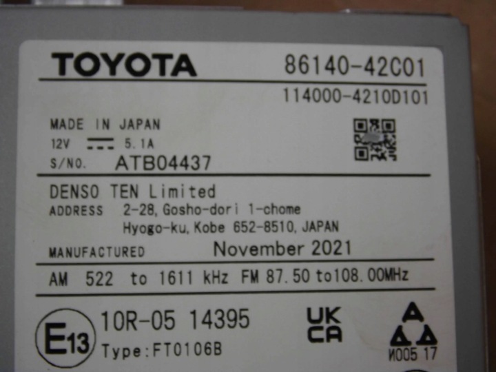 TOYOTA RAV4 V 2022 RADIO MONITEUR ÉCRAN
