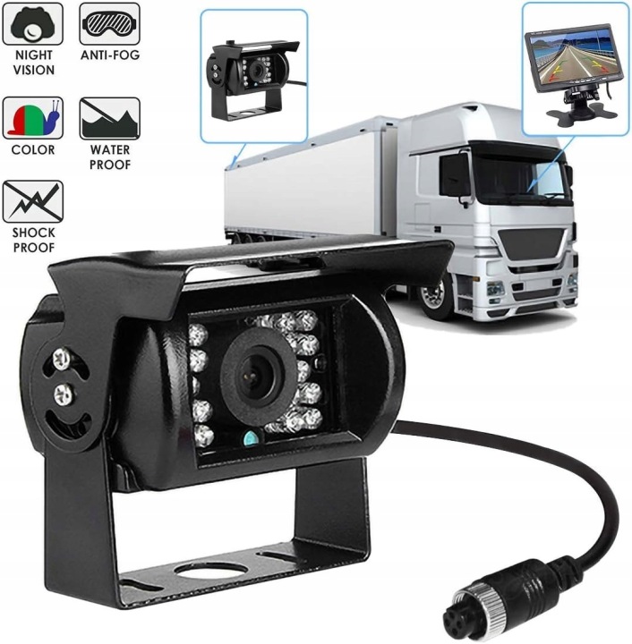CAMÉRA MARCHE ARRIÈRE 4-PINOWY CÂBLE 15M NOKTOWIZOR 18 IR AC-5880 XINYIDA