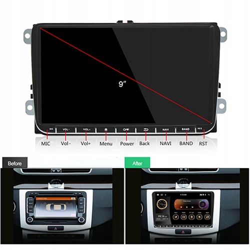 RADIO 2 DIN ANDROID VW GOLF 5 6 V VI PASSAT B6 B7 