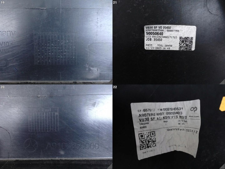 MERCEDES SPRINTER W907 W910 18- PARE-CHOCS AVANT GRILLE BOUCHON (6XPDC)