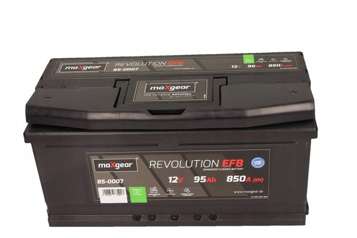 BATERÍA 12V 95AH/850A L- 353X175X175 EFB DO POJAZDOW Z START/STOP 