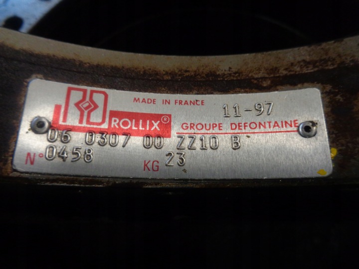 ROULEMENT ROTATION COURONNE ROTATION FUSÉE D'ESSIEU ROLLIX 06 0307 00 ZZ10B MOTEUR HY