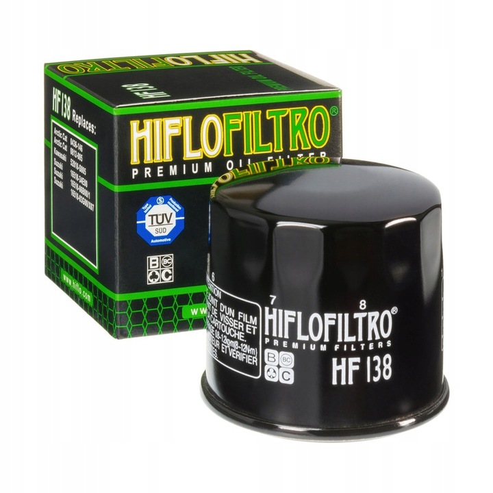 FILTRO ACEITES HIFLOFILTRO, HF138, SUZUKI LT-A500 VINSON, 03-07R. 