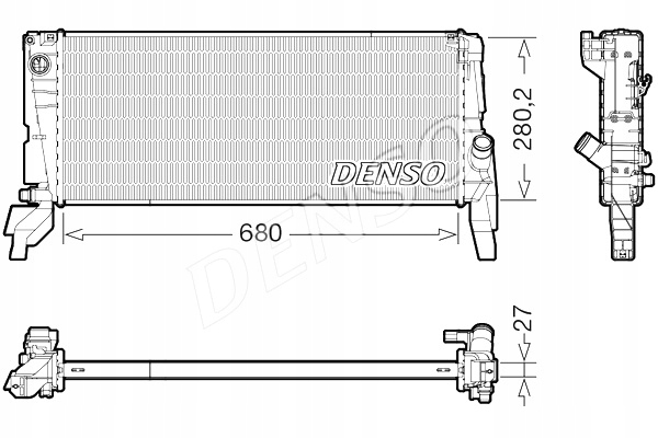 DENSO RADUADOR DEL MOTOR DE AGUA BMW 2 X1 MINI CLUBMAN COUNTRYMAN 2.0 