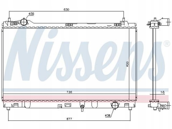 RADUADOR NISSENS 646948 