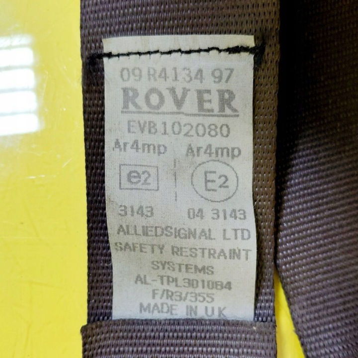 CEINTURE DE SÉCURITÉ DROIT AVANT ROVER ROVER EVB102080 NR1729