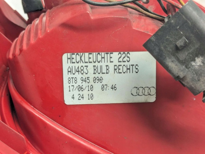 PHARE DROITE ARRIÈRE DROITE ARRIÈRE DANS AILE 8T8945096 AUDI A5 SPORTBACK 09-