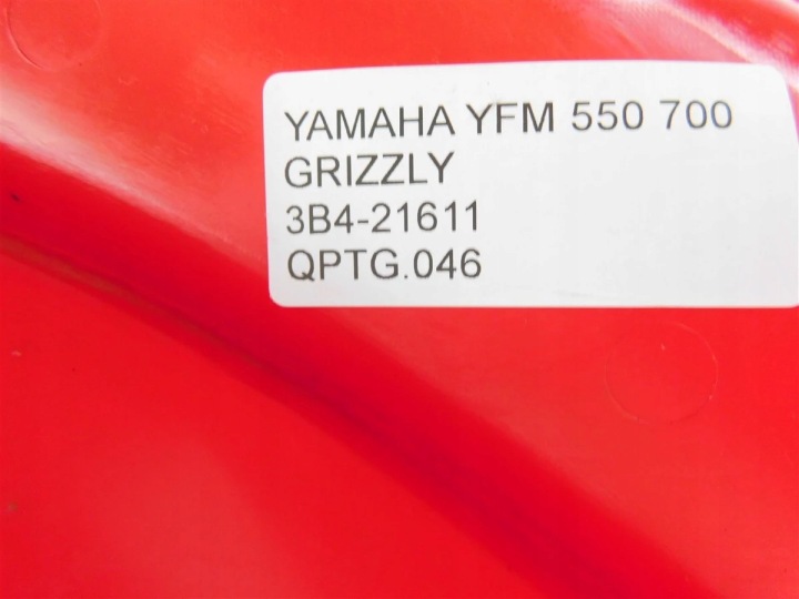 PLASTIQUE ARRIÈRE DÉFLECTEUR D'AIR YAMAHA YFM 550 700 GRIZZLY 3B4-21611