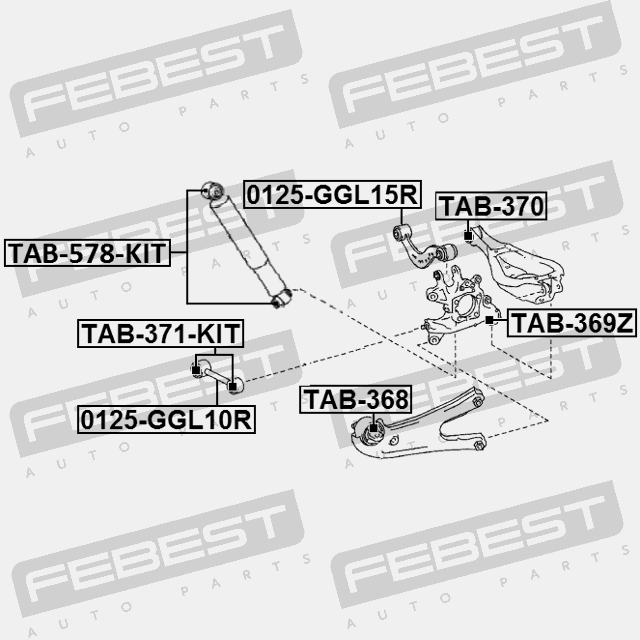 FEBEST TAB-578-KIT KIT MONTAGE AMORTISSEUR NIEZBEDNIK CONDUCTEUR V13 PODCZAS KOLIZJI VERS BOÎTE À GANTS OSWIADCZENIE, PORADNIK