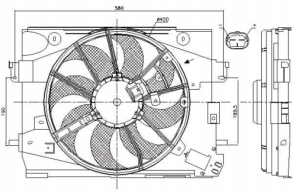 VENTILADOR DEL RADIADOR Z CUERPO DACIA DOKKER DOKKER EXPRESS MINIVAN 