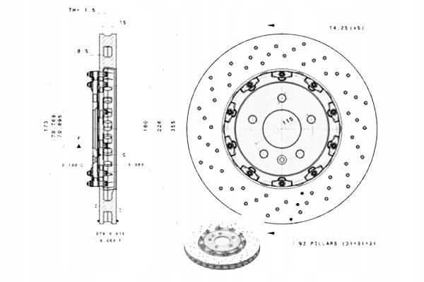 BREMBO 09.B781.13 DISQUE DE FREIN