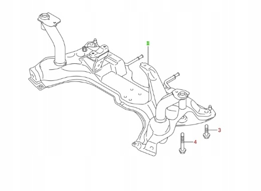 FIAT SEDICI -VIGA SUBBASTIDOR SUBBASTIDOR SUSPENSIONES PARTE DELANTERA 