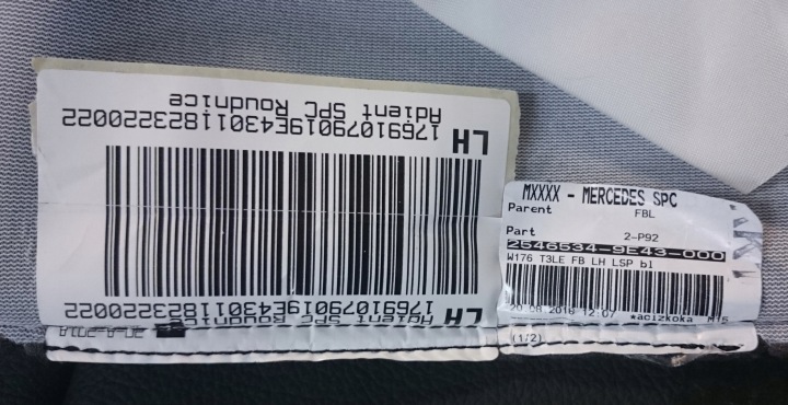 MERCEDES ESSENCE A 1769107901TAPICERKA SIÈGES CUIR