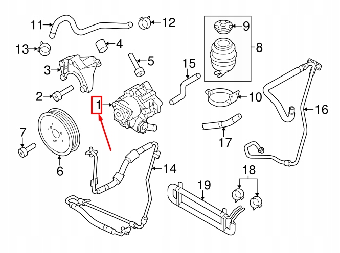 AUDI Q5 8R POMPE AMPLIFICATEUR CAOUTCHOUC 8R0145154C ORIGINALE