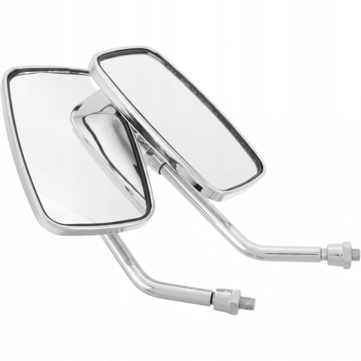 2PC RÉTROVISEURS VERS MOTOCYCLETTE MOTOCYCLETTE M10 GRAND CHROME CHOPPER BOBBER.