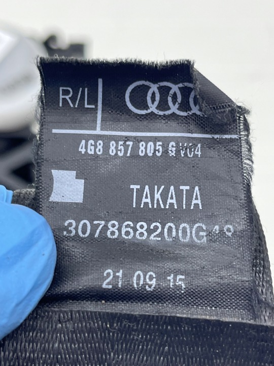 AUDI A6 C7 COURROIE COURROIES BEZPIECZECZENSTWA ARRIÈRE DROIT GAUCHE ORIGINAL