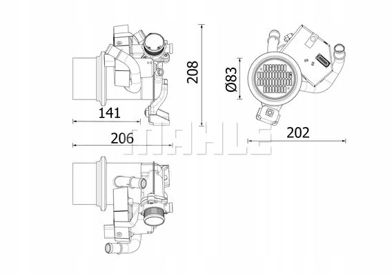 MAHLE RADUADOR EGR CE 39 000P 