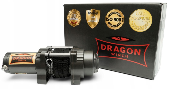 WYCIAGARKA ELÉCTRICA 12V DRAGON WINCH DWH4500HD SYNTETYCZNA WCIAGARKA 