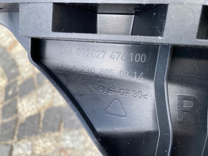MERCEDES SL 230 GLISSIÈRE PARE-CHOCS DROIT GAUCHE ARRIÈRE 2308850814 2308850714 ORIGINAL