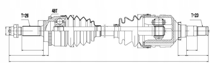 NTY NPW-TY-058 ARBRE DE TRANSMISSION
