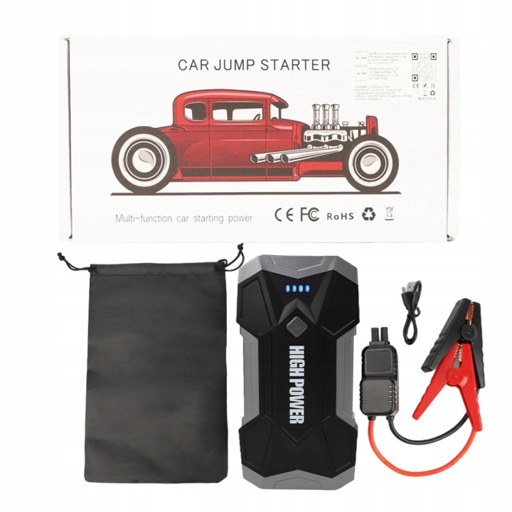 DÉMARREUR AUTOMOBILE PORTABLE 8000MAH 4500A RAPIDE DÉMARREUR LED