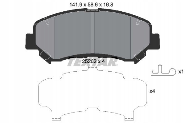 KLOCEK DE FRENADO KIT NISSAN JUKE, MAXIMA VII, QAS 