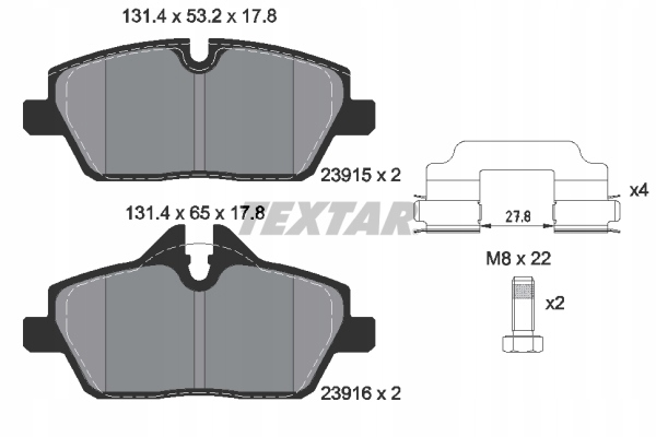 ZAPATAS DE FRENADO BMW P. 1- 2 1.6- 2.0 03- 