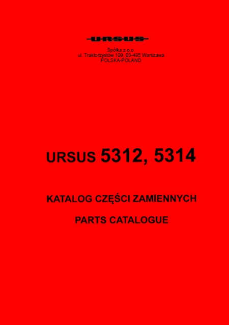 URSUS 5312, 5314 - KATALOG PIEZAS DE REPUESTO 