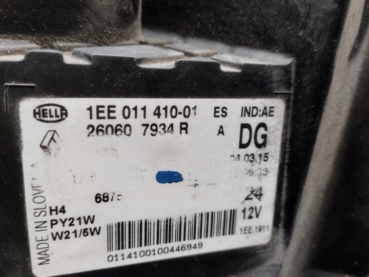 RENAULT TRAFIC III PHARE GAUCHE AVANT 260607934R