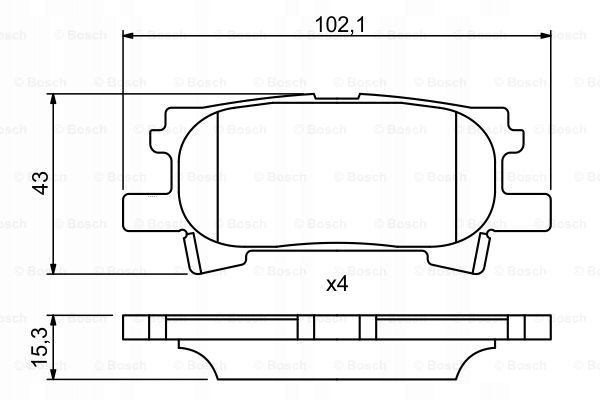 DISCOS ZAPATAS PARTE TRASERA BOSCH LEXUS RX 