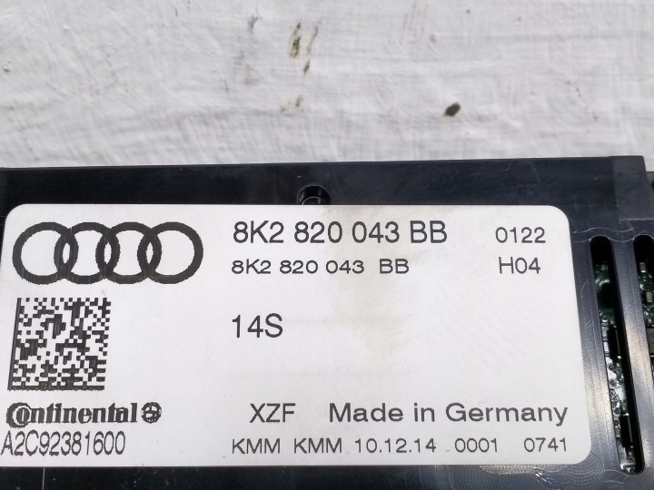 AUDI A4 S4 B8 8K 2015 PANNEAU CLIMATISATION