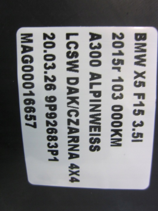 BMW X5 F15 PASSAGE DE ROUE DROIT AVANT DROIT AVANT DEUX PIÈCES 7291198 7325616