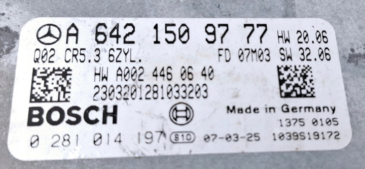 MERCEDES-BENZ AVEC W221 MODULE CONTRÔLEUR MOTEUR ECU A6421509777 NEUF