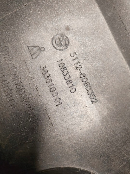 DOUBLURE PARE-CHOCS ARRIÈRE BMW 1 F20 F21 MODULE 5112-8060302