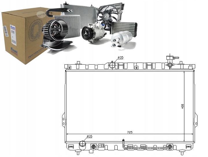 NISSENS RADIATEUR DE MOTEUR HYUNDAI SANTA FÉ I 2.0-2 photo 1 - milautoparts-fr.ukrlive.com