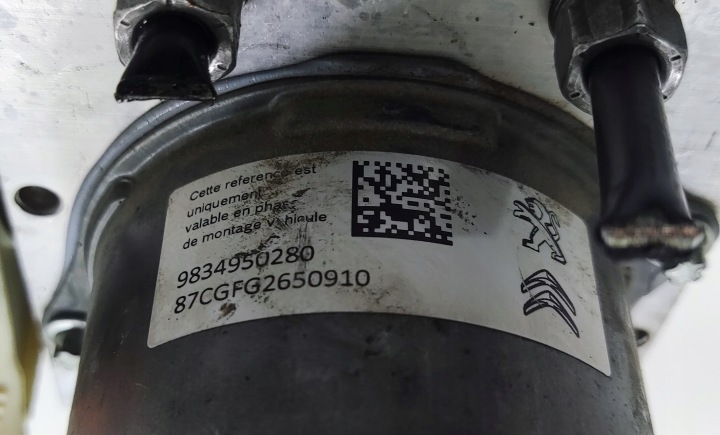 POMPE CONTRÔLEUR ABS BERLINGO PARTENAIRE IV 9812786180 9834950280 2019-2024