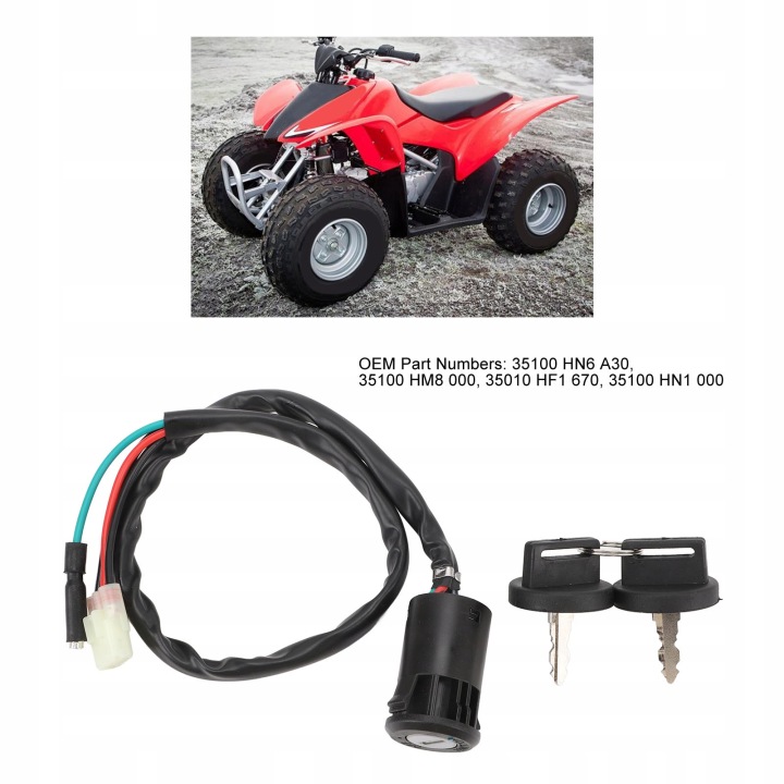 INTERRUPTEUR ALLUMAGE ATV AVEC CLÉ 35100 HN6 A30 ÉTANCHE Y6