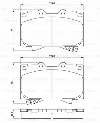 ZAPATAS BOSCH PARTE DELANTERA LEXUS LX II 