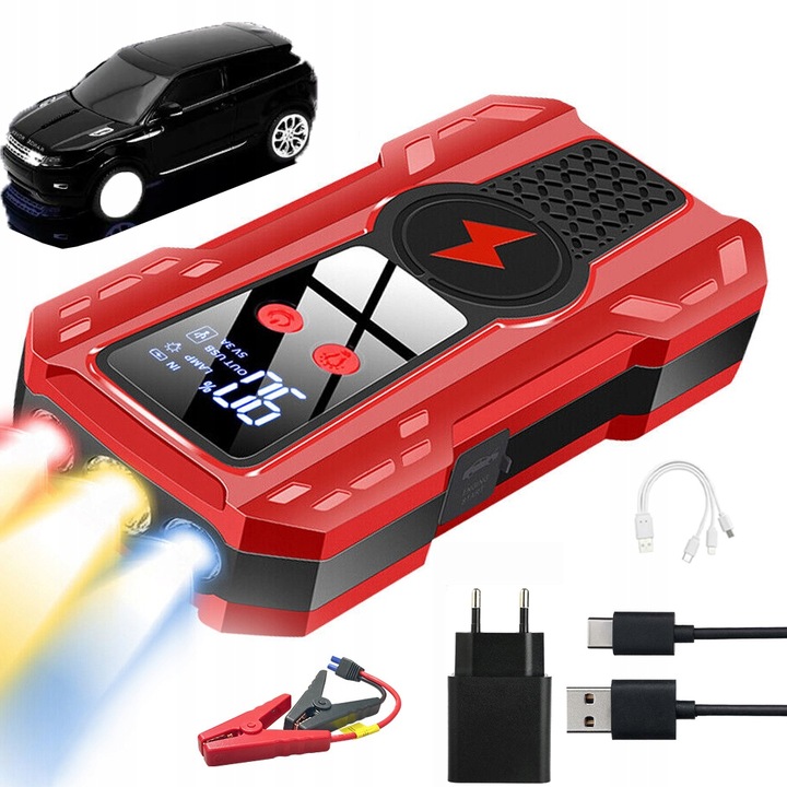 ARRANCADOR AUTO URUCHAMIANIE DE EMERGENCIA ZRODLO DE RED ELÉCTRICA 6000 MAH 12V 