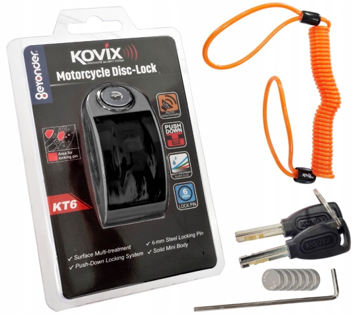 BLOCAGE DISQUES FREINAGE KOVIX KT6 NOIRE