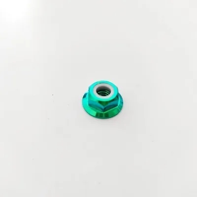 M5 M6 M8 M10 M12 M14 GR5 TITANIUM FLANGE NYLON LOCK NUTS FOR BICYCLE~21924 