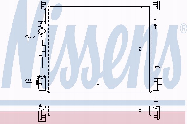 CHLODNICA, SYSTEM COOLING ENGINE NISSENS 672 photo 3 - milautoparts-fr.ukrlive.com