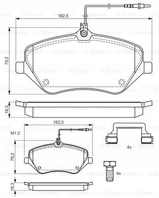 BOSCH 0 986 494 585 KLOCEK DE FREIN JEU