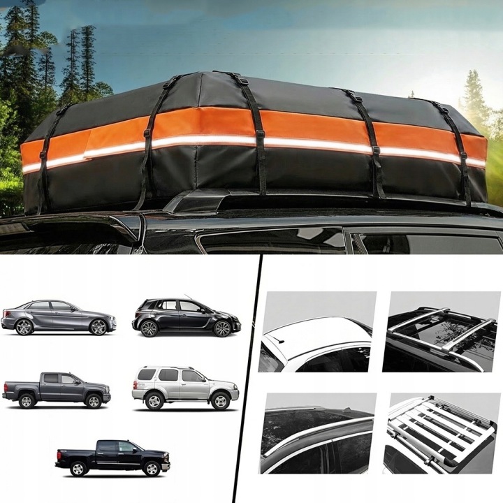SAC DE COFFRE SUR TOIT VOITURES 600L HYDROFUGE AVEC AVEC SERRURE SZYFROWYM