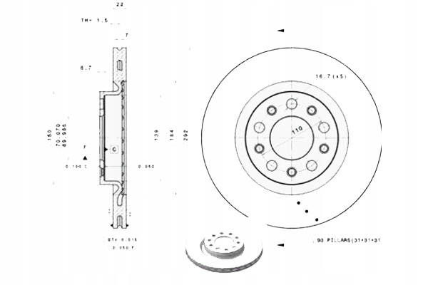 DISCS BRAKE BREMBO 51767379 51767380 24998 24 photo 1 - milautoparts-fr.ukrlive.com