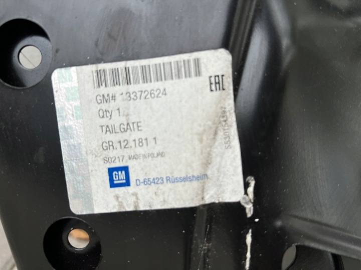 OPEL ASTRA J IV HAYON COUVERCLES DE COFFRE ARRIÈRE ARRIÈRE ORIGINAL