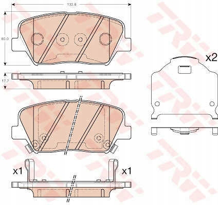 DISCOS ZAPATAS PARTE DELANTERA TRW HYUNDAI I30 