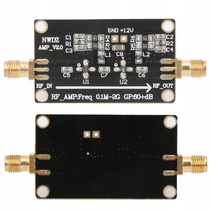 LNA 0.1M-2G AMPLIFICATEUR SZEROKOPASMOWY RF 60DB